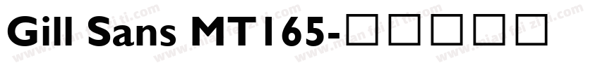 Gill Sans MT165字体转换